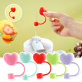 thumbnail image 5 of Ruifaya Cute Heart-shaped Straw Head Reusable Dustproof Straw Cap Sealing✨j 10mm, 5 of 9