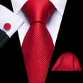 thumbnail image 3 of Juego de corbatas Barry.Wang Classic de seda, 150 cm x 8,5 cm, color rojo, 3 of 5