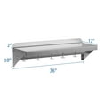 thumbnail image 2 of M optimized Stainless Steel Pot Rack with Shelf & Hooks, NSF Certified Commercial Wall Mount Floating Shelving for Restaurant, Kitchen, Home and Hotel, 2 of 6