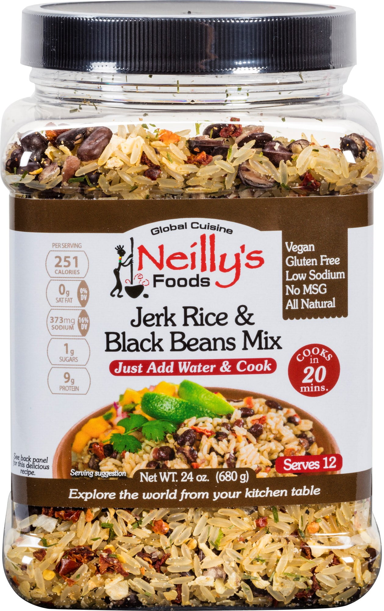 Neilly's Foods Jerk Rice & Black Beans Mix, 24.0 OZ