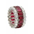 thumbnail image 2 of HeartsAndYou 1.9ct Natural Pink Ruby Eternity Wedding Band Ring 100% 14k SOLID White Gold, 2 of 9