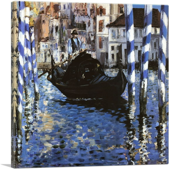 ARTCANVAS The Grand Canal Of Venice 1875 Canvas Art Print by Edouard Manet - Size: 18" x 18" (0.75" Deep)