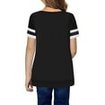 thumbnail image 2 of Langwyqu Girls Short Sleeve Striped O-neck Summer Children Kids Casual T-shirt 4-15 Years, 2 of 5