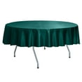 thumbnail image 2 of Ultimate Textile Reversible Shantung Satin - Majestic 72-Inch Round Tablecloth Teal, 2 of 4