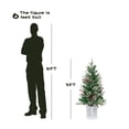 thumbnail image 5 of Pre-Lit Artificial Christmas Tree, 3ft Potted Xmas Full Tree, Premium Snow Flocked Xmas Pine Tree with 50LED Lights & Flower Pot for Christmas Decoration, Home, Office, Party Decoration, 5 of 9