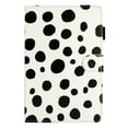 thumbnail image 2 of Case for 7 Inch Android Tablet/Galaxy Tab A 7-Inch SM-T280 /Galaxy Tab 4 7" T230 /Onn 7 Inch, PU Leather Folio Kickstand Cover, Wave Point Pattern with Pen Slot & Card Slots, White + Black, 2 of 9