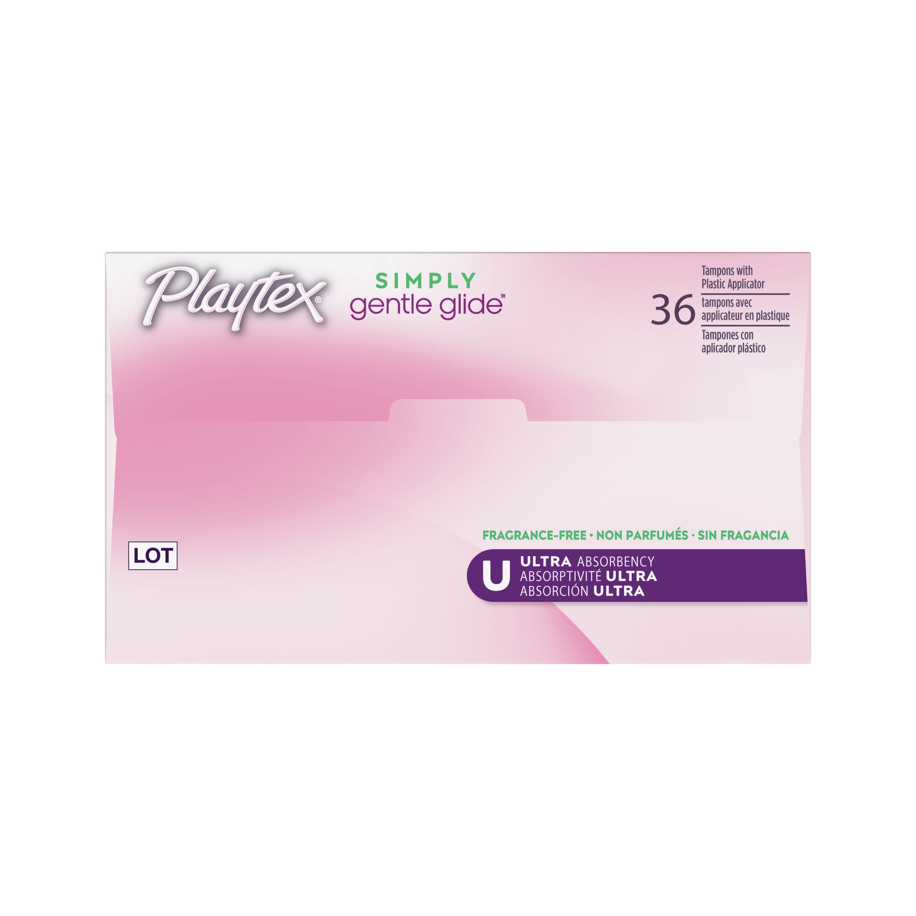 Playtex Simply Gentle Glide Tampons Unscented Ultra 36 Ct