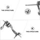thumbnail image 2 of Pendiente de cartílago, pendientes góticos con forma de serpiente, pendientes de cartílago punk, 2 of 6
