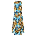 thumbnail image 5 of Blue And Yellow Monarch Butterfly Dress Butterflies Art Watercolor Animal Vintage Maxi Dress Streetwear Casual Long Dresses, 5 of 7