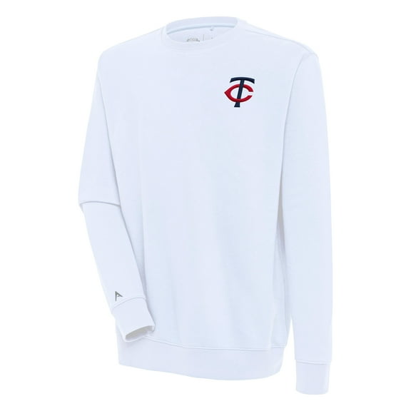Men's Antigua White Minnesota Twins Victory Pullover Sweatshirt