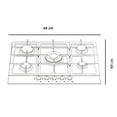 thumbnail image 5 of Parrilla A Gas Empotrable EB Tecnica 5 Quemadores Acero Eb-484, 5 of 5
