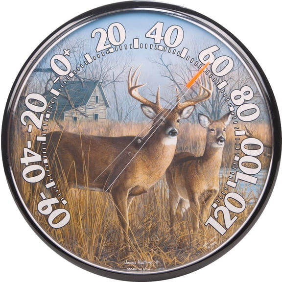 AcuRite 01737A2 12.5-Inch Wall Thermometer, Deer