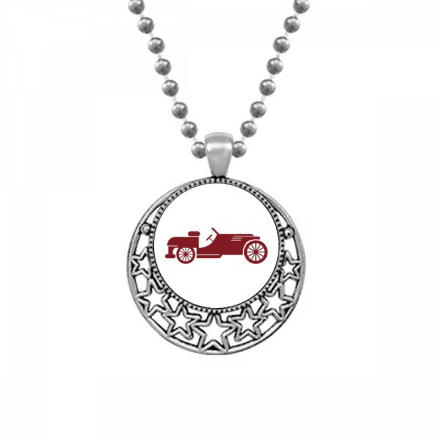 Rojo coches clasicos silueta geométrica Collares Colgante Retro Moon Stars Jewelry Unbranded M
