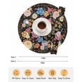 thumbnail image 6 of 15 Inch Round Placemats Set of 4, Boho Pink Flower Non Slip Heat Insulation PP Table Mats, Spring Watercolor Country Floral Plant Washable Place Mats for Kitchen Dining Party Table Decor, 6 of 7