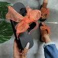 thumbnail image 1 of Sandalias Mujer Tacón inclinado Punta abierta Zapatillas con nudo de lazo Cómodos zapatos de playa Chanclas Wmkox8yii  hj789, 1 of 9