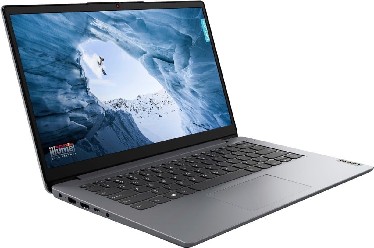Lenovo IdeaPad 1 Business Laptop, 14" HD Display, Intel Celeron N4020, 4GB RAM, 128GB eMMC + 256GB SD Card, ‎Intel UHD Graphics, Wi-Fi 6, Bluetooth, Windows 11 Pro