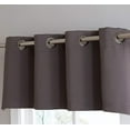 thumbnail image 2 of Nicole - 1 Straight Valance Curtain Panel - Premium Grommet Blackout Drape - Solid Thermal Insulated Draperies - Ideal for Any Room and Bedroom (54" W x 18" L, Charcoal), 2 of 2