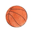 thumbnail image 5 of Your Zone Kids Basketball Decorative Pillow, 14” x 14”, Embroidered Plush Polyester, Unisex, Orange, 5 of 7