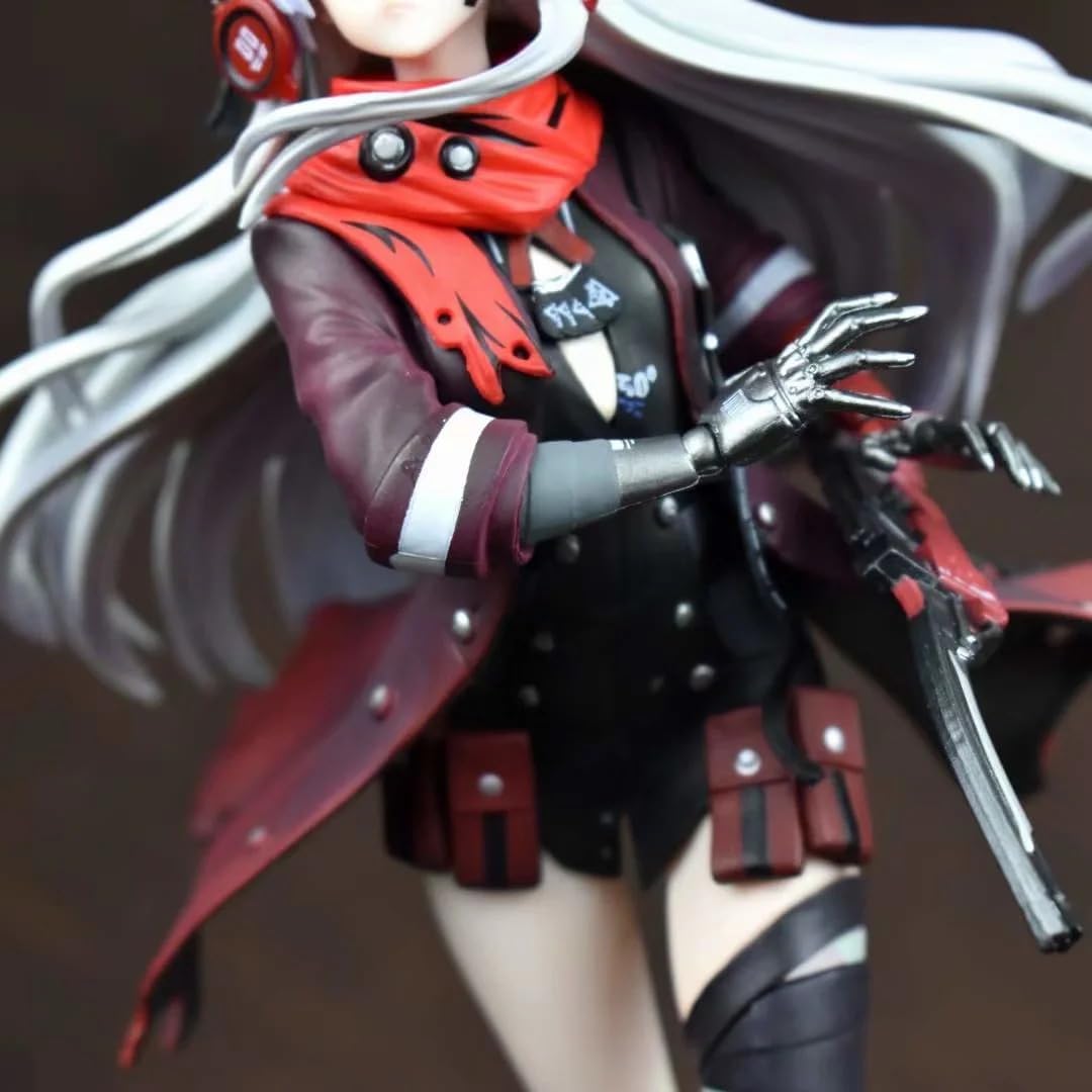 Lucia Figure Fightinng Gray Hair Lucia Action Figures 26cm/10.2inch PVC Character Figurine Cosplay Model Collectible for Anime Fans Gifts