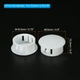 thumbnail image 2 of Uxcell Hole Plugs Plastic Screw Bumper Hole Plug Flush Snap Type Round Hole Cover Caps White 19mm(3/4"), 2 of 5