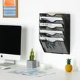 thumbnail image 4 of Techvida Wall File Holder, Office Mesh Hanging File Folder with 5 Pockets, Magazine Rack Mail Storage, 4 of 7