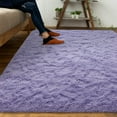 thumbnail image 5 of Dwelke Fluffy Area Rugs Soft Shaggy Rug for Girls Bedroom Carpet,5'x8',Lavender Purple, 5 of 7