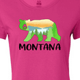 thumbnail image 4 of Inktastic Montana Lake and Trees in Bear Silhouette Women's T-Shirt, 4 of 5