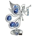 thumbnail image 4 of Matashi  Chrome Plated w/ Crystal Flying Angel Playing A Trumpet Ornament, 4 of 4