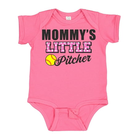 

Inktastic Mommys Little Pitcher Softball Girls Baby Bodysuit