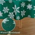 thumbnail image 4 of Round Christmas Tablecloth, Round Outdoor Christmas Table Cloth 60 Inch, Xmas Winter Holiday Banquet Tablecloth Snowflakes Decorations Christmas Table Decor Indoor for Home, 4 of 6