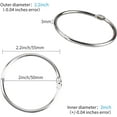 thumbnail image 4 of GFDYREE 2 Inch Loose Leaf Binder Rings, 20PCS Nickel Plated Steel Book Rings for Index Cards, Crafts, Reports, Flash Cards, Notebook, Keychain, Loose Leaf Paper, Photo Albums, 4 of 6