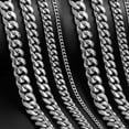 thumbnail image 3 of 8MM-14MM Stainless Steel Cuban Chain Necklace For Men Male Neck Punk Jewelry, 3 of 6