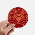thumbnail image 1 of Water Wave Pattern Chinese Japanese Style Asia Sticker Round Wall Suitcase Laptop Label Bumper, 1 of 1