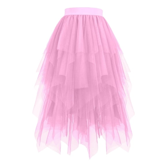 Jupe en Maille à Sequins pour Femmes Taille Haute à Volants Jupes de Printemps 2026 pour Femmes Jupe de Fête Bouffante Jupe en Tulle Superposée Mini Cocktail