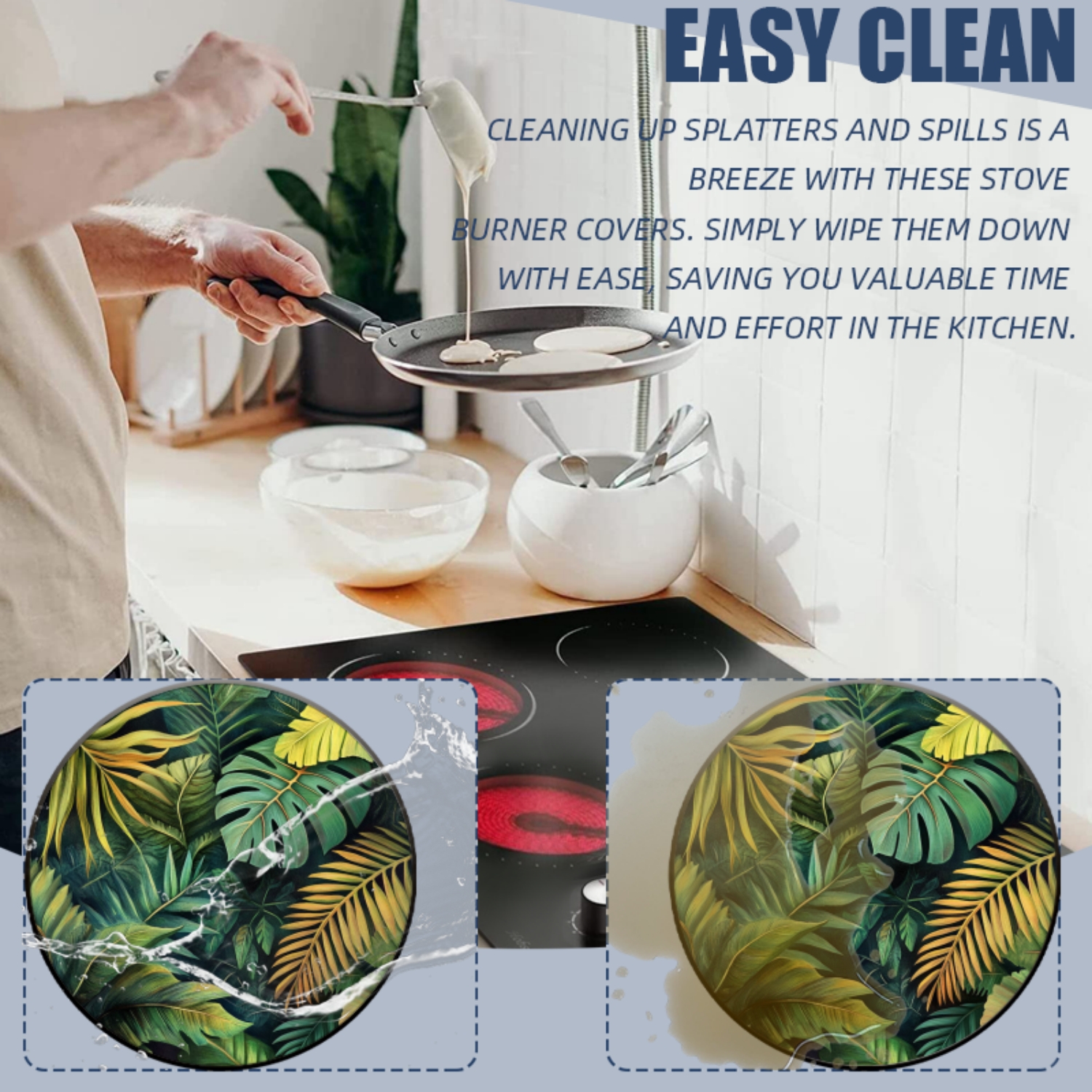 Gas Stove Burner Cover,Electric Stove Top Protector,Easy to Clean