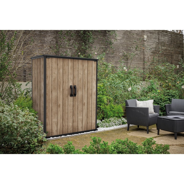 Keter Vertical 4x2 ft. Outdoor Storage Shed, Weatherproof Lockable