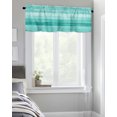 thumbnail image 4 of Kitchen Cafe Valance Curtain for Small Windows,Modern Abstract Geometric Stripes Rod Pocket Valances Blue Teal Farmhouse Wooden Plank Window Treatment Panel for Living Room/Bedroom/Bathroom,42x12in, 4 of 9