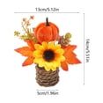thumbnail image 4 of Racsoh Artificial Maple Leaf Pumpkin Potted Plants, Mini Fall Faux Sunflower Greenery Ornament, Realistic Thanksgiving Decoration, for Desktop Office Decor (A), 4 of 7