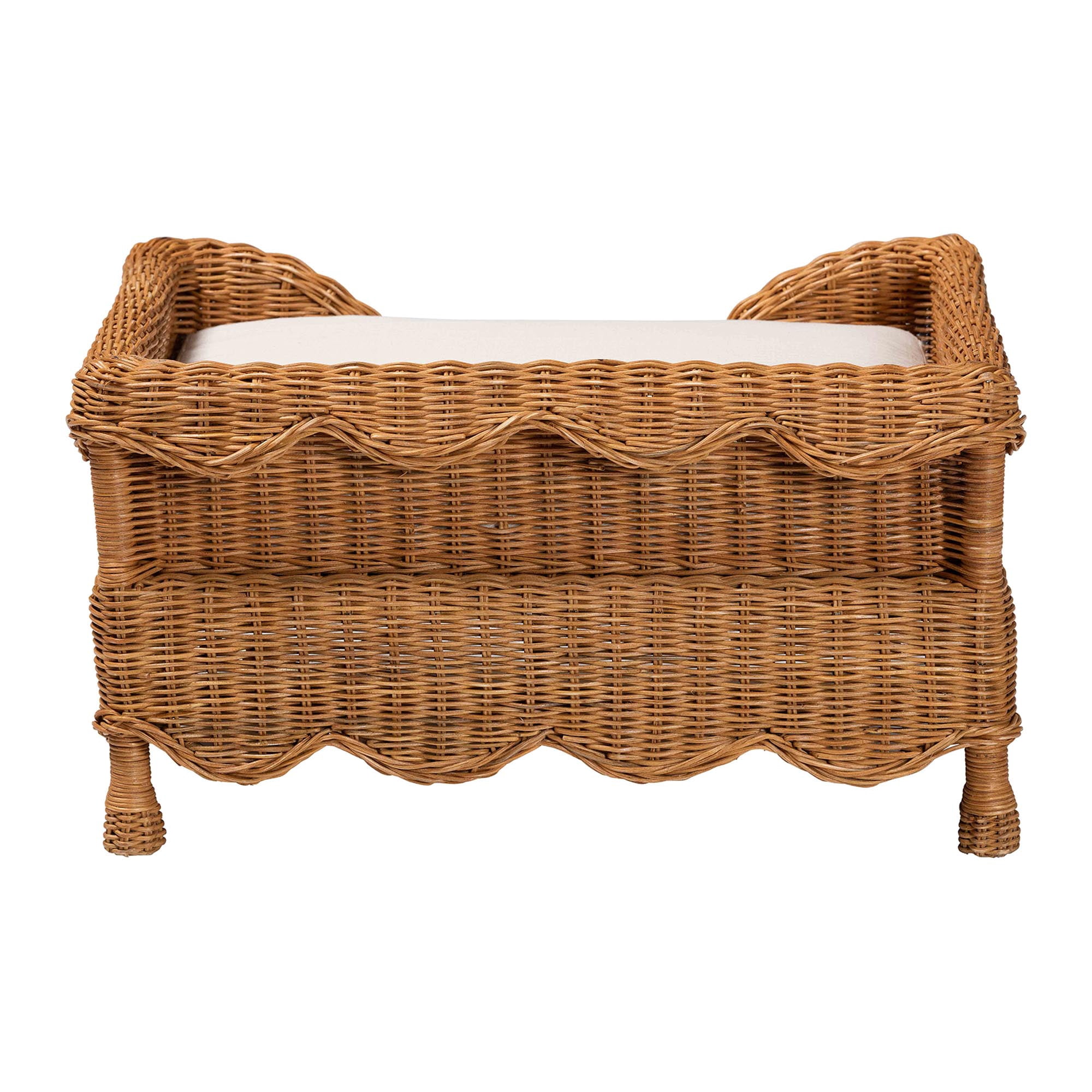 bali & pari Papina Boho Pet Bed, 25.6" W, Light Honey