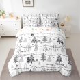 thumbnail image 2 of Manfei Xmas Tree 7-Piece Twin Bedding Sets for Teens Boys Girls,Merry Christmas Bedding Comforter Set,Happy New Year Breathable Sheet Sets,Ultra Soft Home Decor,Reversible, 2 of 8