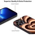 thumbnail image 3 of Case for iPhone 12 Pro Max 6.7 inch, Love Heart Silicone Shell Valentines Multi-Layer Heart Latte Brown Pattern Design for Women Girls Shockproof Slim Soft TPU Protective Case - Coffee, 3 of 8