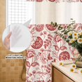 thumbnail image 3 of No Hook Shower Curtain, Red Spring Floral Shower Curtains for Bathroom with See Through Top Window, Summer Botanical Farmhouse Waterproof & Washable Bath Curtain Narrow 54"x78", 3 of 9