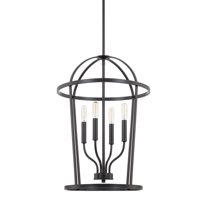 Capital Lighting 528541 Greyson 4 Light 16" Wide Taper Candle Pendant - Black