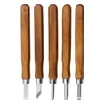 thumbnail image 1 of 5pcs Wood Carving Set Handle Wood Carving Woodworking Crafting, 1 of 8