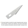 thumbnail image 5 of Uxcell Manganese Steel Exacto Knife Blades Silver Hobby Knife Replacement Blades Refills 1.63 inch 100 Pcs, 5 of 7