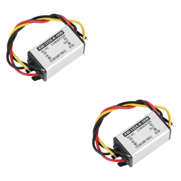 sweethay DC-DC Bus Converter Regulador Protección de circuito Reemplazo del módulo de fuente de alimentación del motor del transformador 9V 2A 2piezas