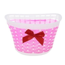 Kids' Bicycle Basket - Front Bowknot Design, Durable , Fits Most Bikes & Scooters