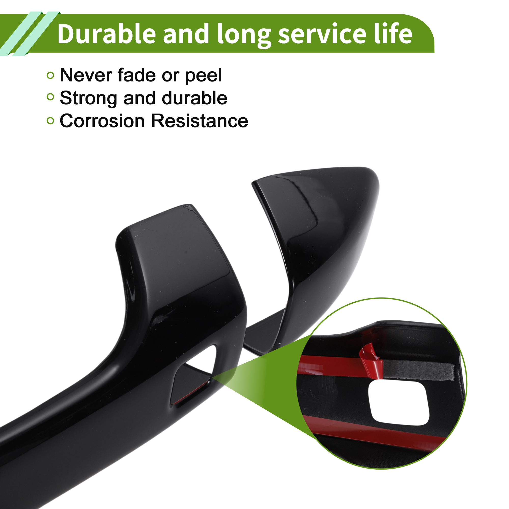 Unique Bargains Exterior Door Handle Cover Trim for Kia Sportage 2017-2022 Bright Black