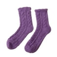 thumbnail image 4 of iHPH7 Womens Fuzzy Socks Gifts for Women Crew Socks for Women Fluzzy Socks Cute Fuzzy Socks Thick Fuzzy Socks Warm Socks for Women Winter Purple One Size, 4 of 4