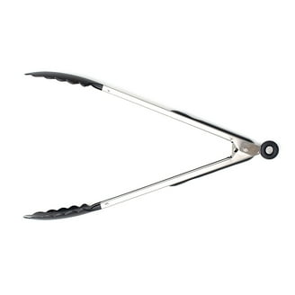 Farberware Stainless Steel 9-inch Locking Kitchen Tongs with Soft